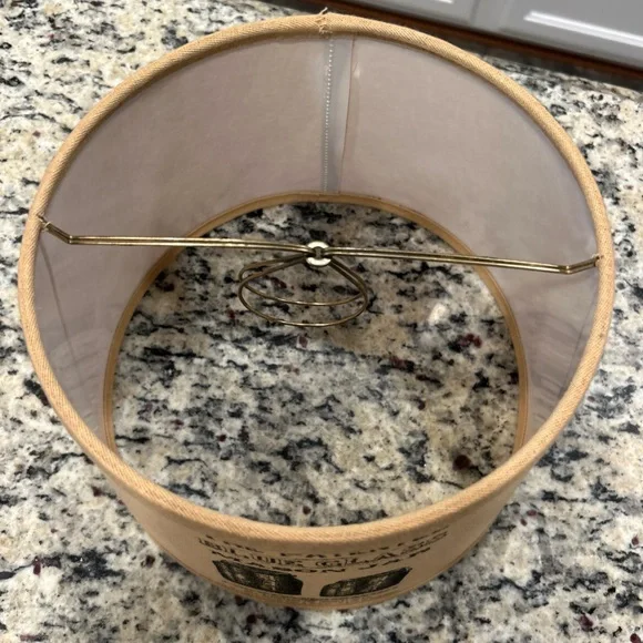 Tan Mason Jar Print burlap Lampshade - Picture 2 of 4